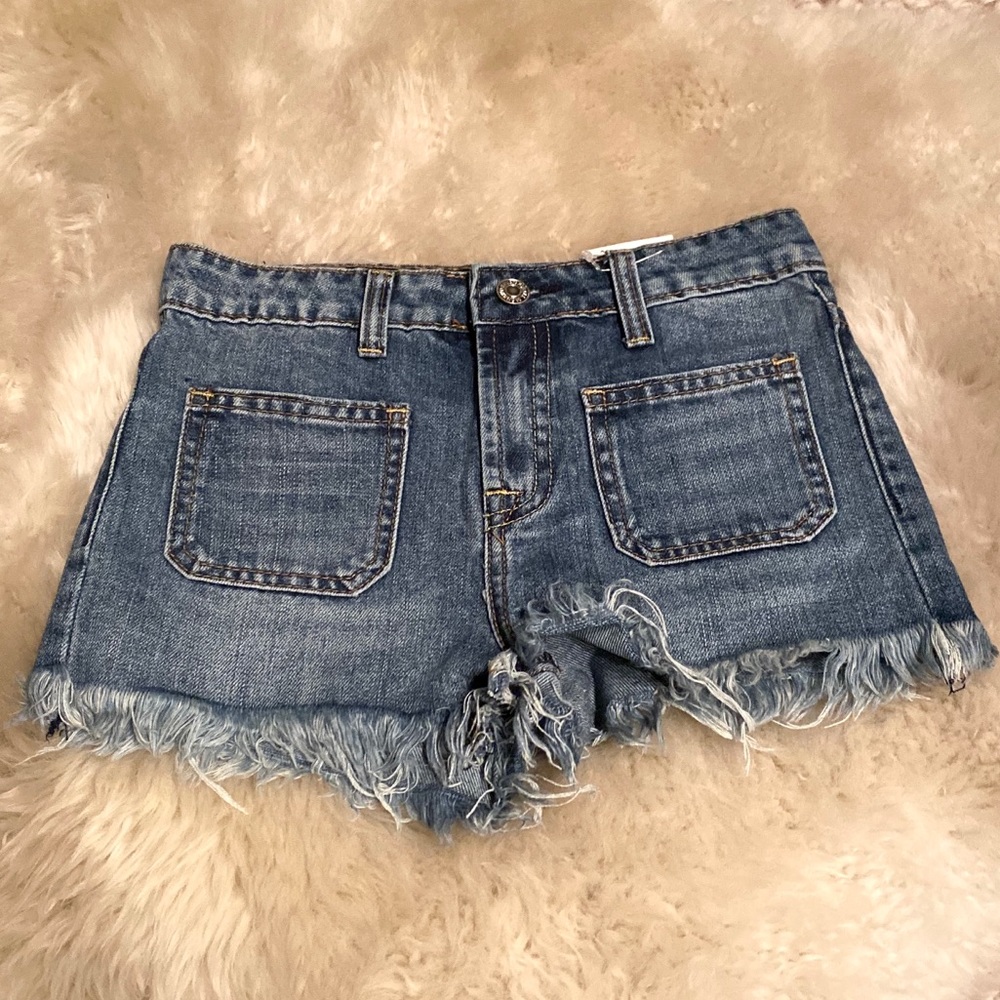 7 For all mankind frayed jean shorts